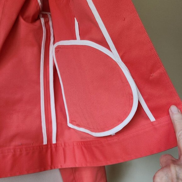 ♦️ Jones New York Signature Petite Sz PM Jacket Coral Pink Color Stretch Like - Picture 8 of 15